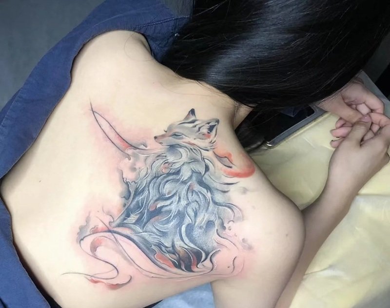 hình xăm hồ ly 9 đuôi 39