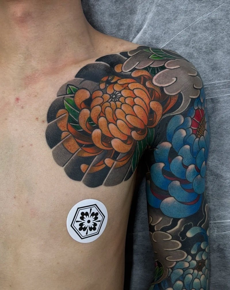 hình xăm hoa cúc 11