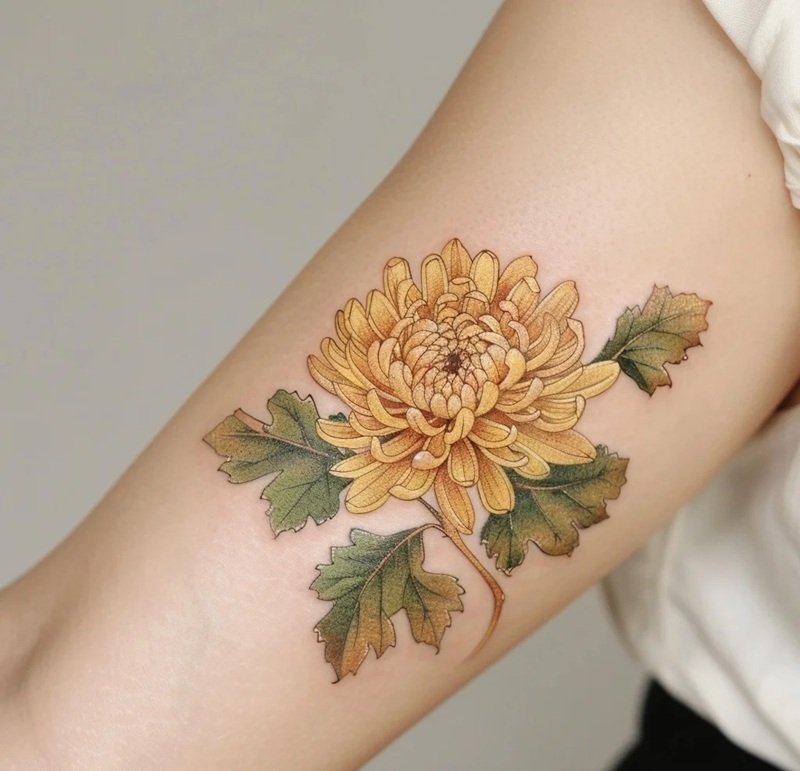 hình xăm hoa cúc 24