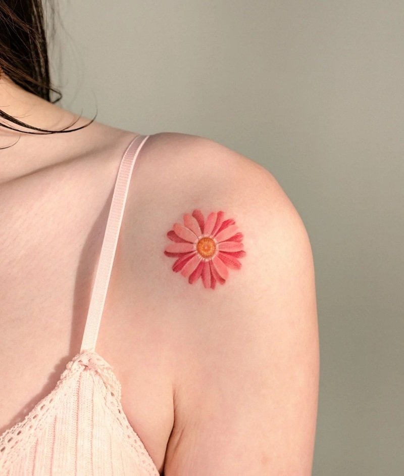 hình xăm hoa cúc 36