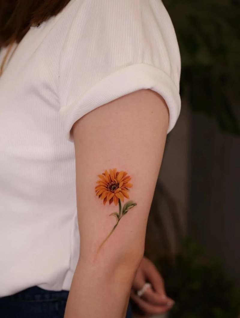 hình xăm hoa hướng dương 10