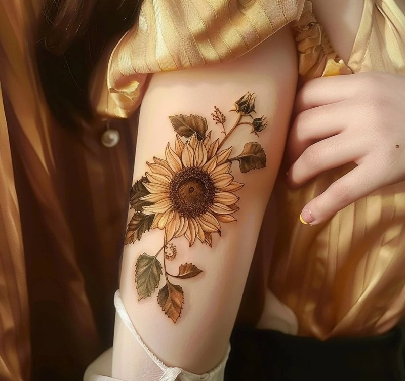 hình xăm hoa hướng dương 17