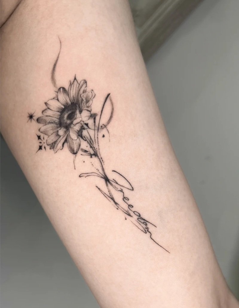 hình xăm hoa hướng dương 18