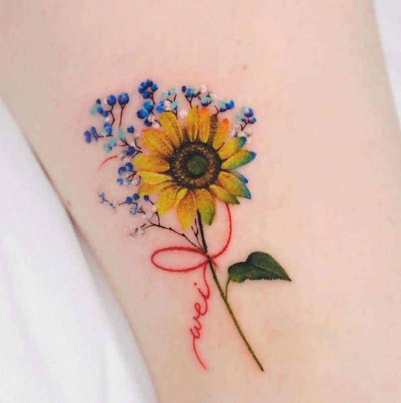 hình xăm hoa hướng dương 23