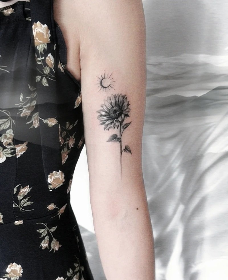 hình xăm hoa hướng dương 24