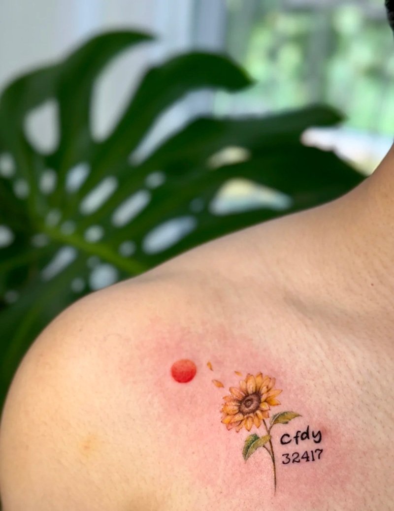 hình xăm hoa hướng dương 28