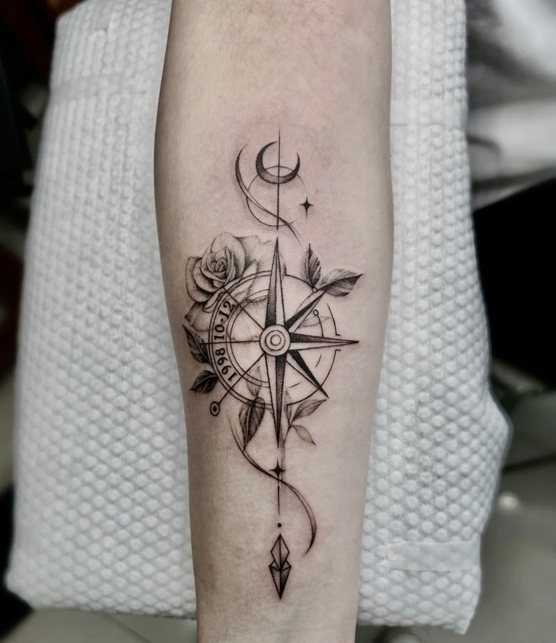 hình xăm la bàn 22