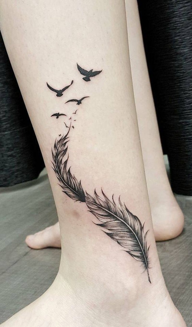 hình xăm lông vũ 1