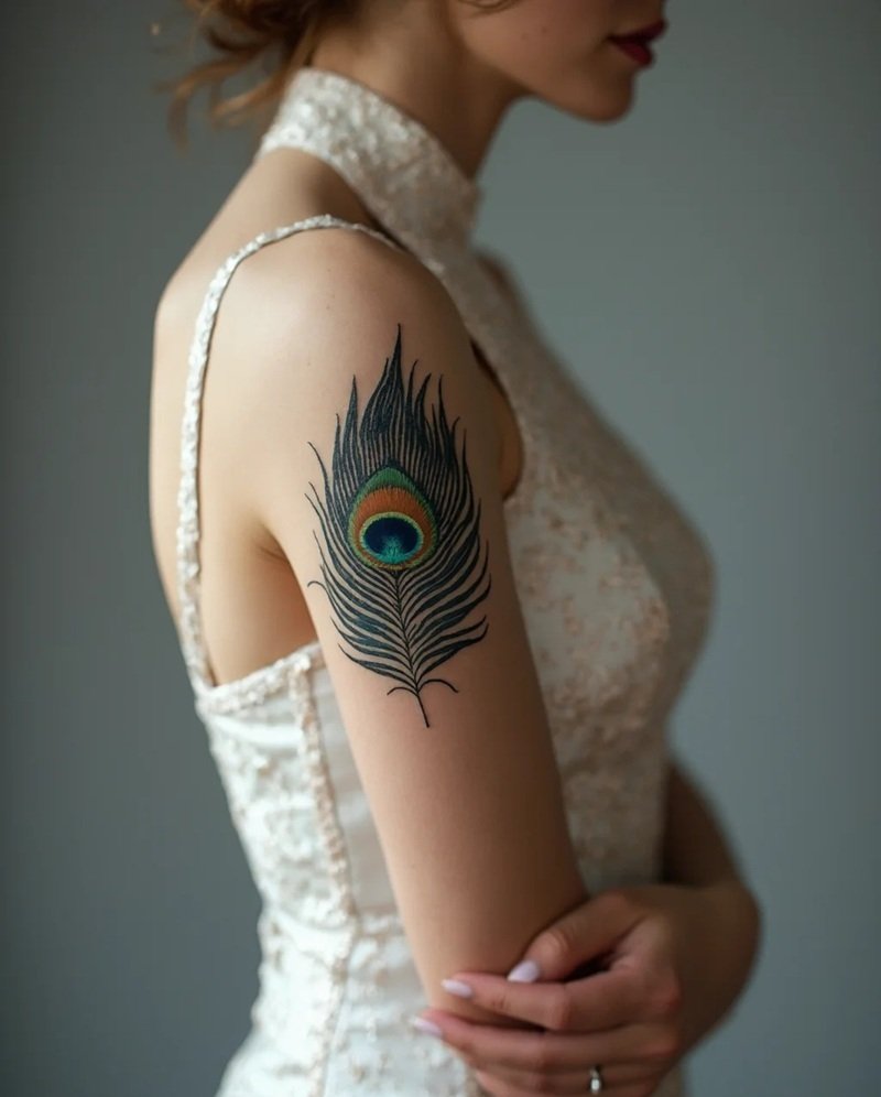 hình xăm lông vũ 13