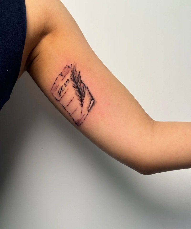 hình xăm lông vũ 17