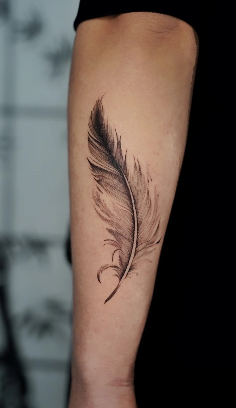 hình xăm lông vũ 34