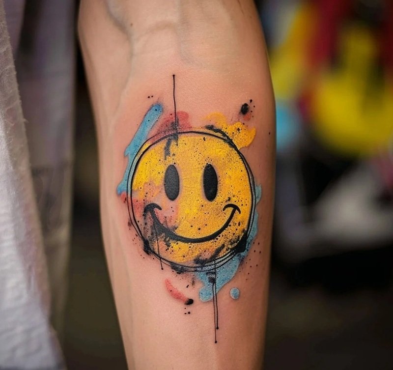 hình xăm mặt cười 33