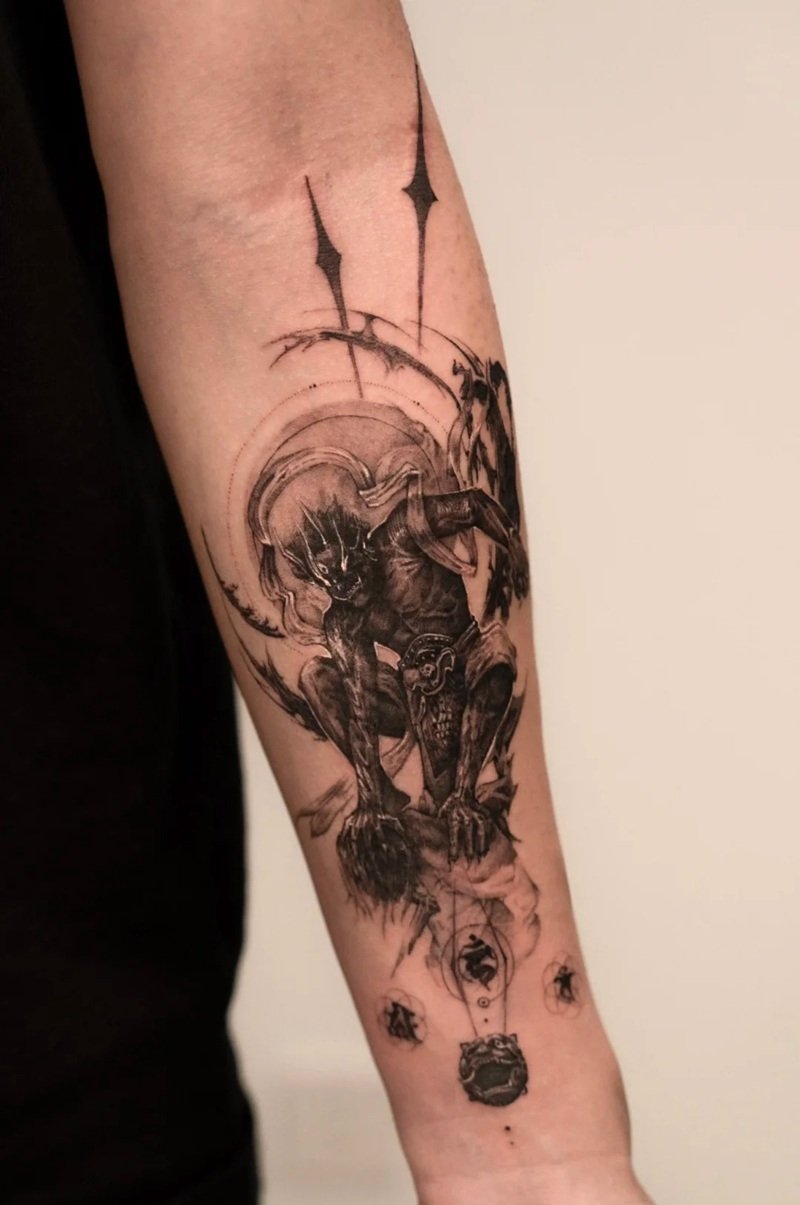 hình xăm mặt quỷ dữ 14