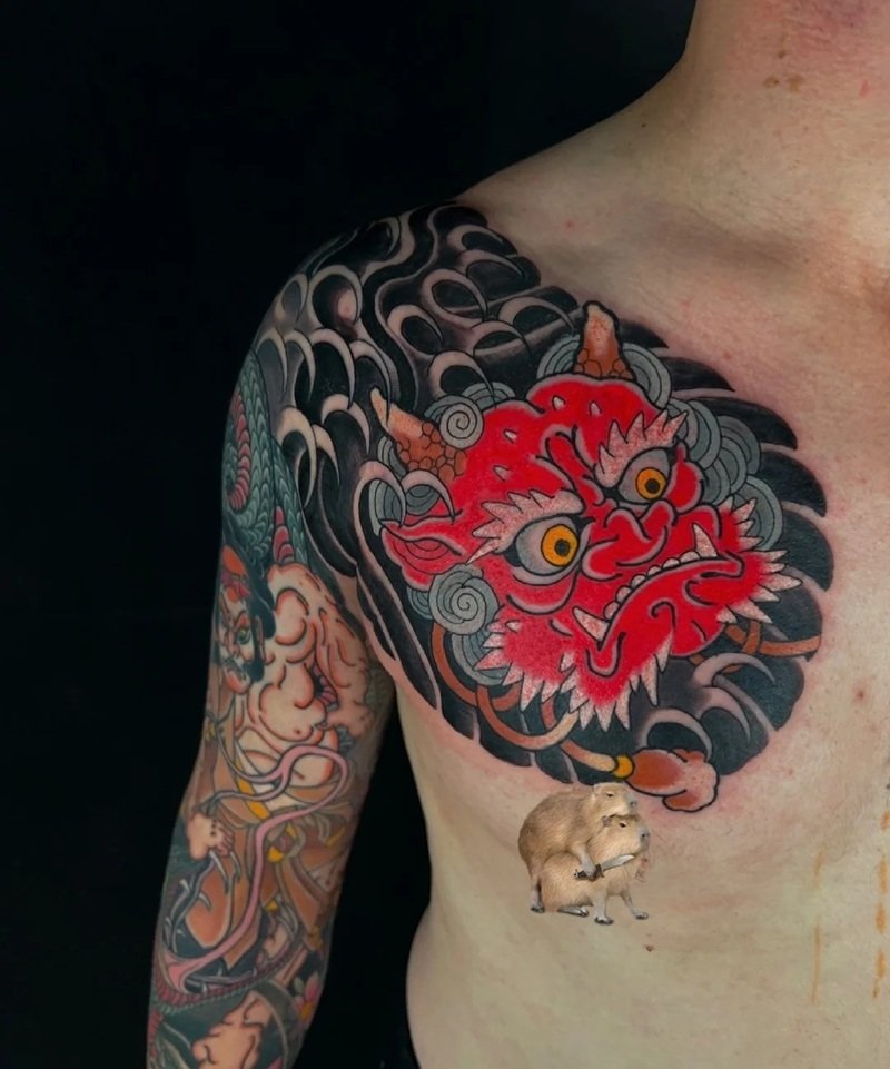 hình xăm mặt quỷ dữ 17