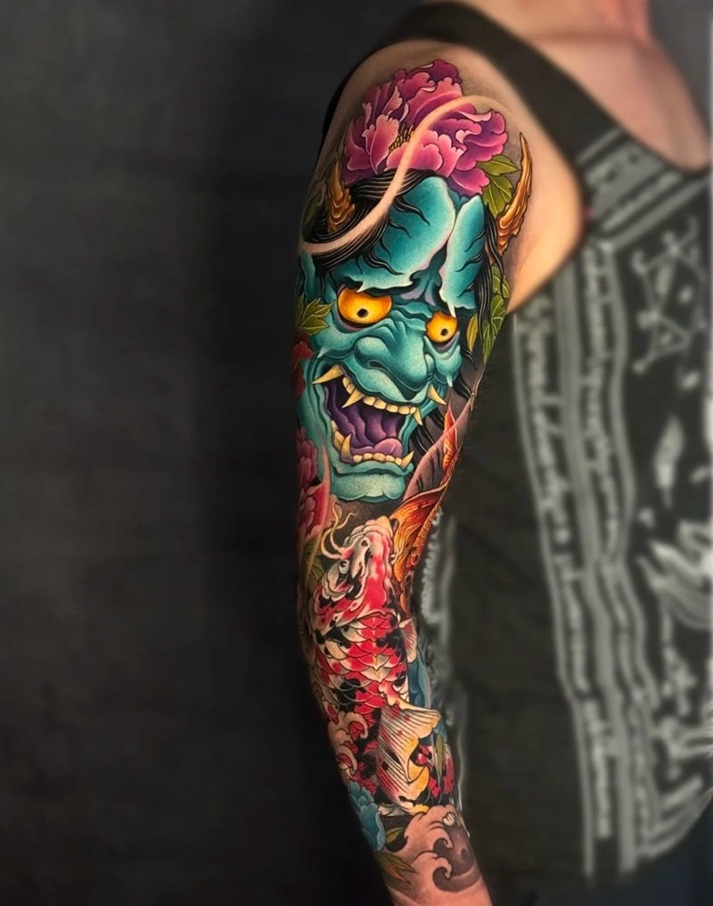 hình xăm mặt quỷ dữ 19