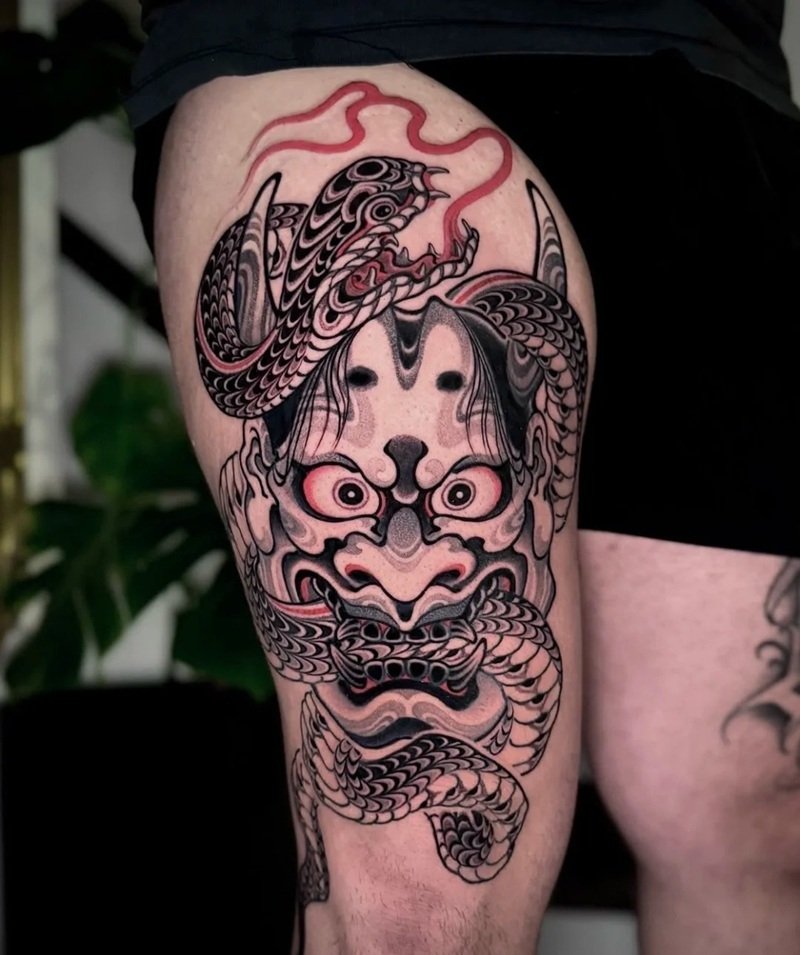 hình xăm mặt quỷ dữ 36