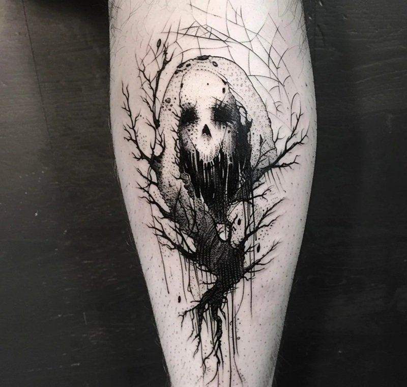 hình xăm mặt quỷ dữ 39