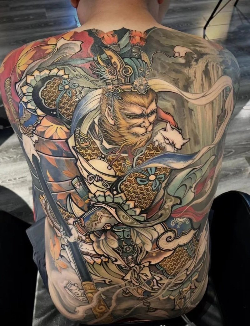 hình xăm ngộ không 10