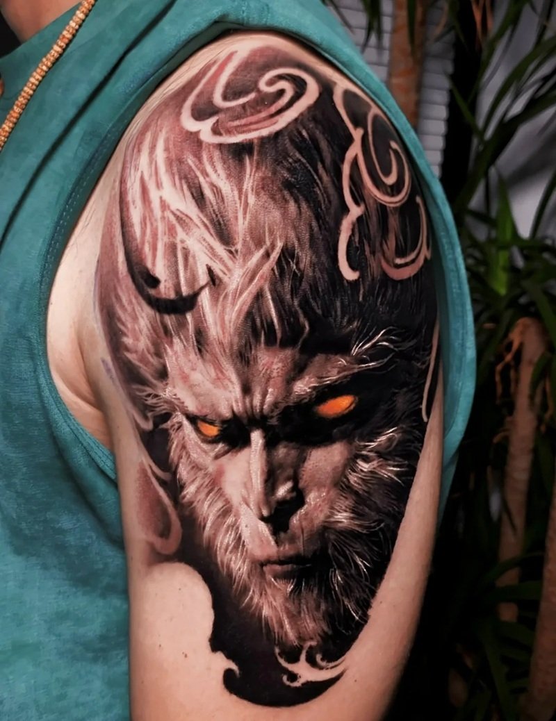 hình xăm ngộ không 17