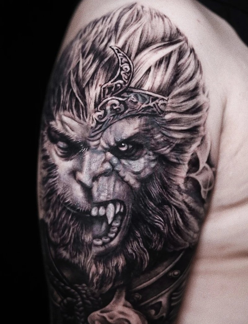 hình xăm ngộ không 28