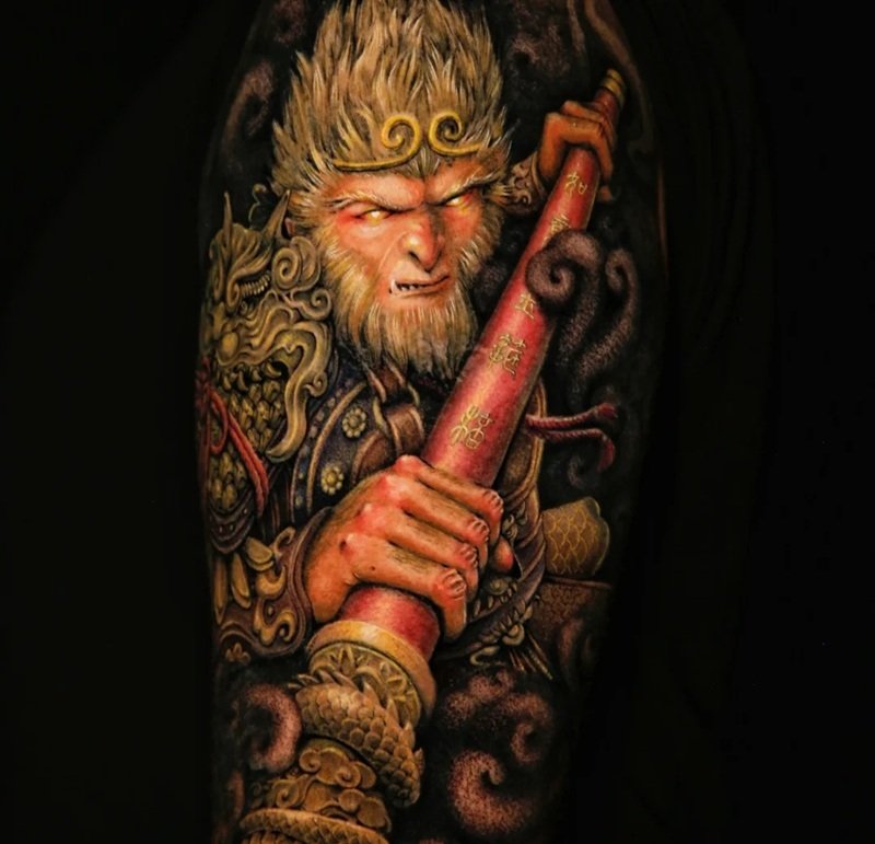 hình xăm ngộ không 34