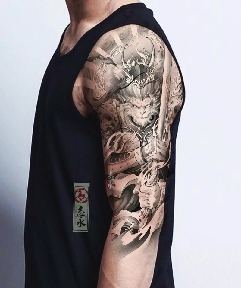 hình xăm ngộ không 8