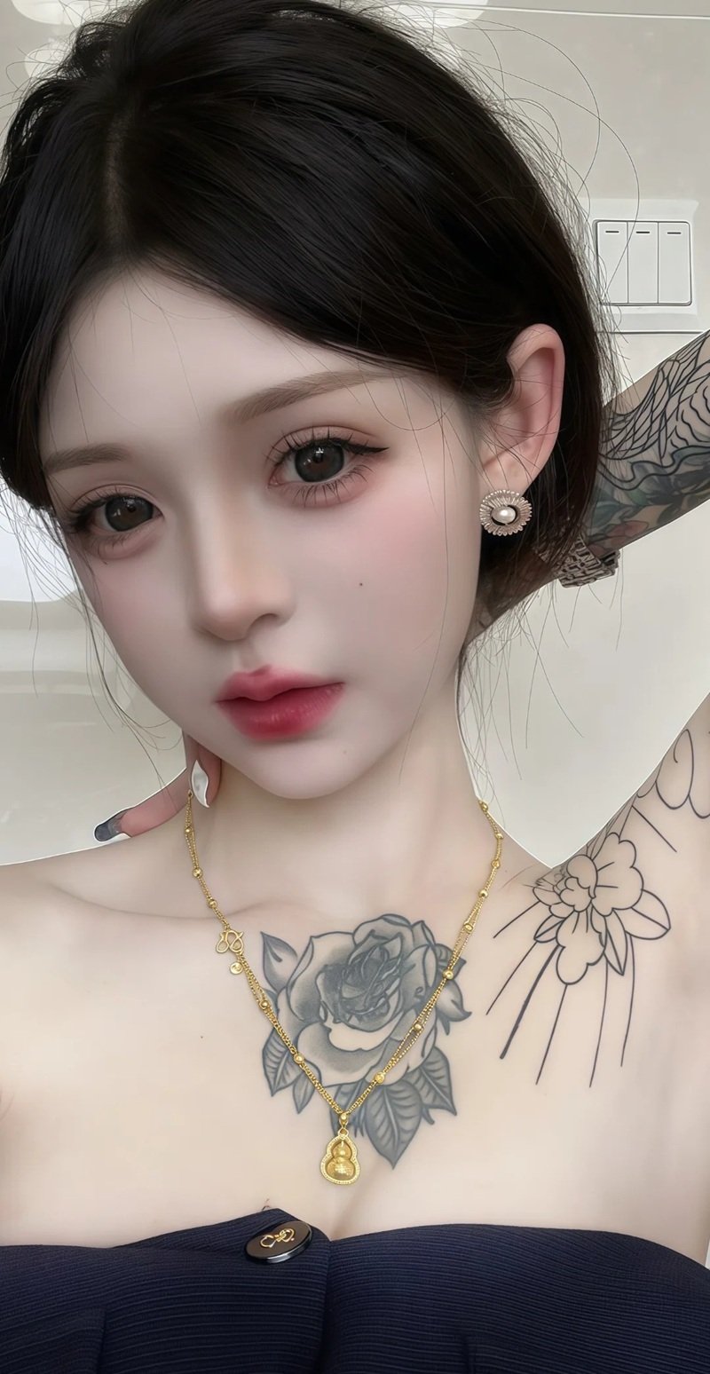 hình xăm ngực nữ 24