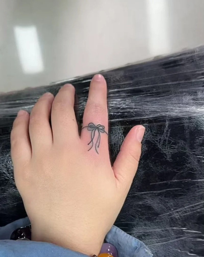 hình xăm nơ mini 33