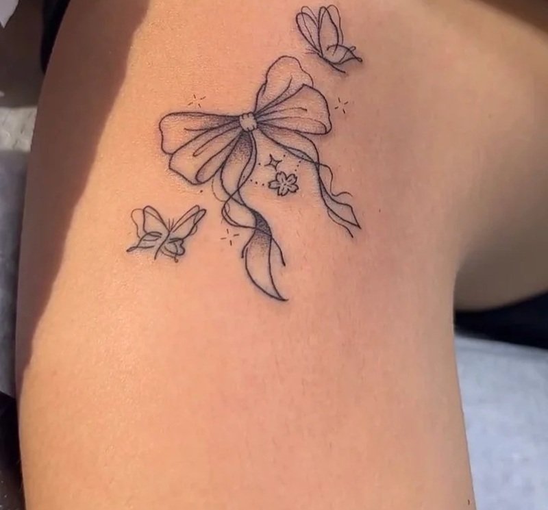 hình xăm nơ mini 35