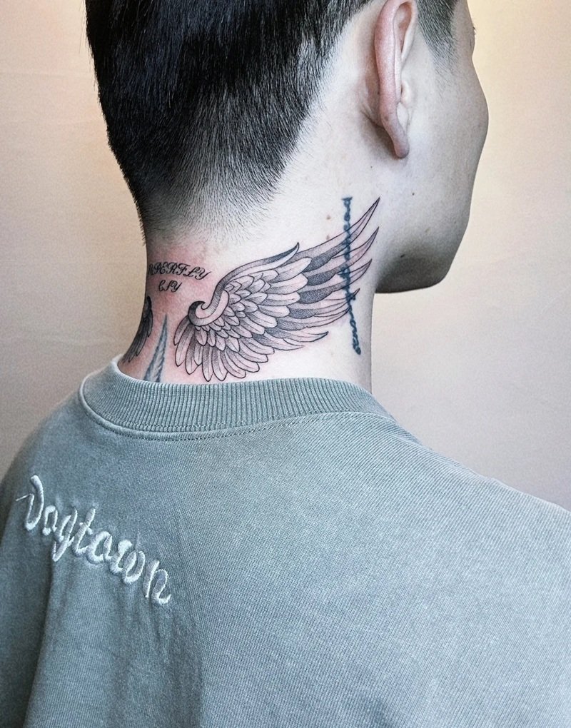 hình xăm ở cổ nam chất 25