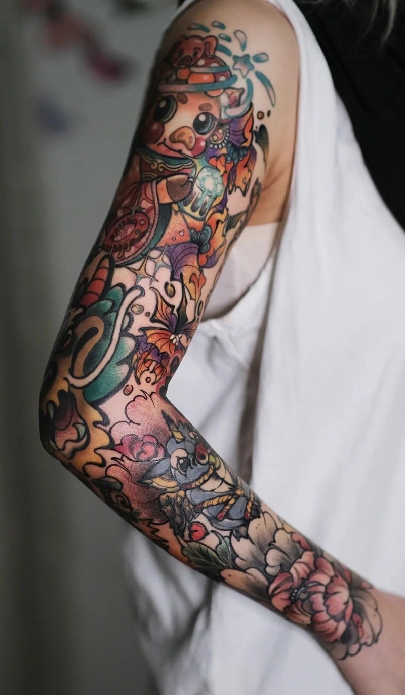 hình xăm old school 14