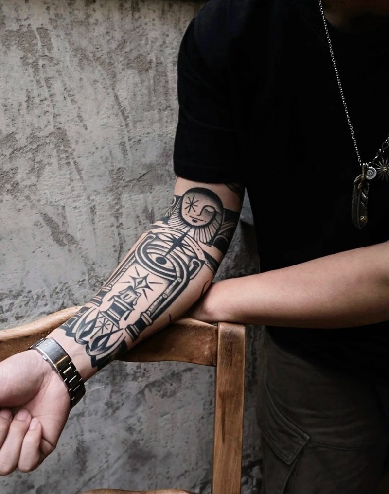 hình xăm old school 29