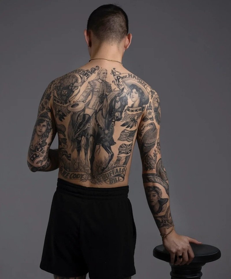 hình xăm old school 35