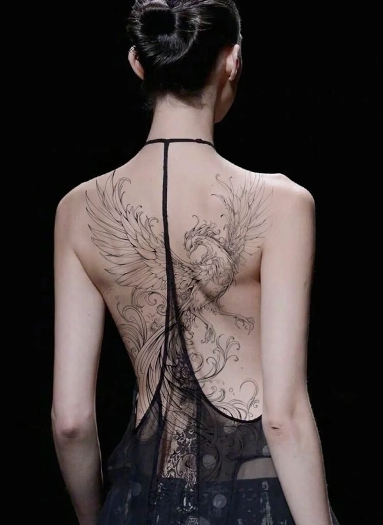 Sưu tầm 88+ hình xăm phượng hoàng đen trắng đẹp - Hình ảnh bài viết