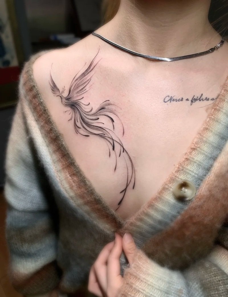 hình xăm phượng hoàng lửa 11