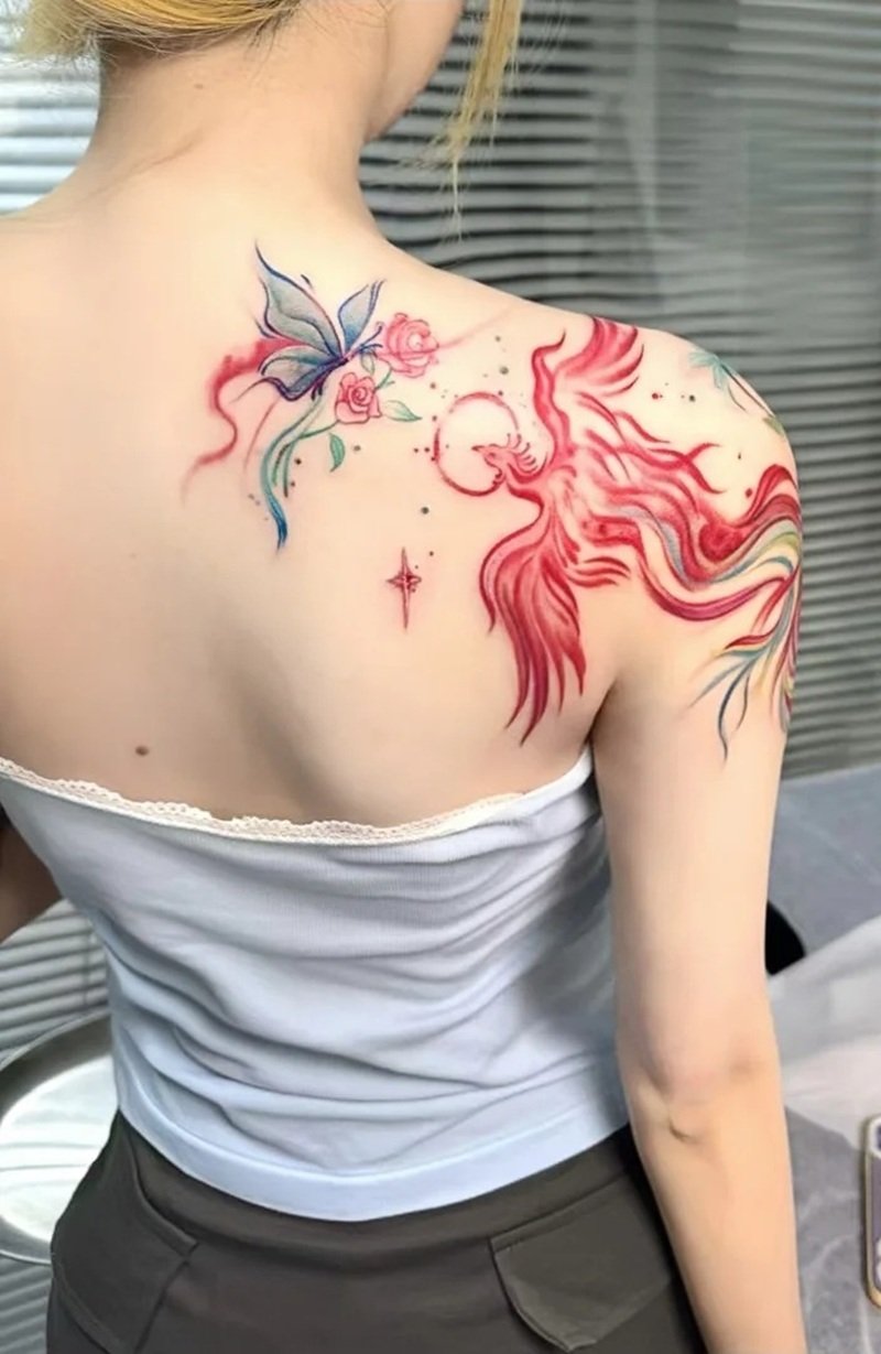 hình xăm phượng hoàng lửa 21