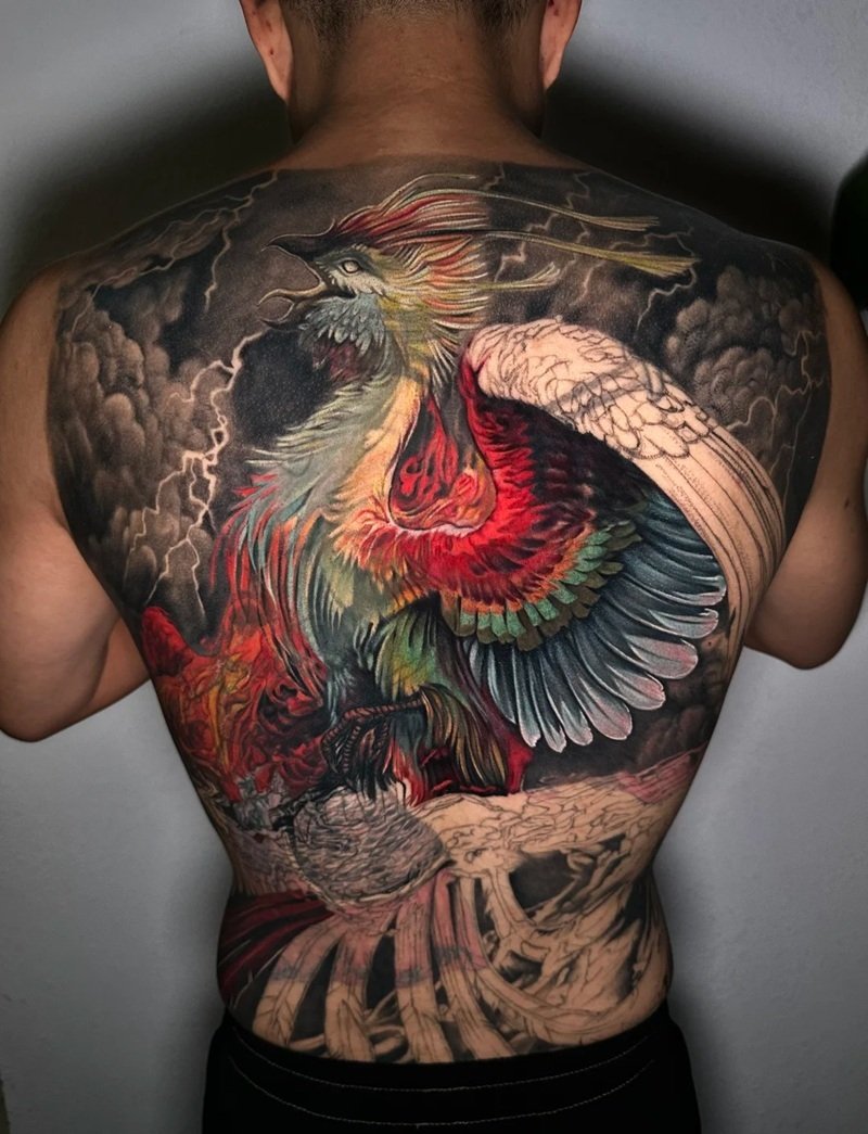 hình xăm phượng hoàng lửa 29