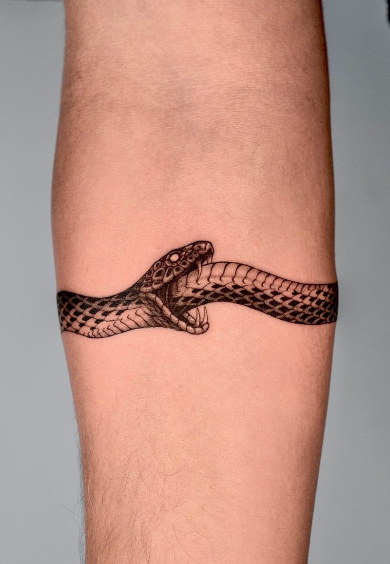 hình xăm rắn quấn tay 5