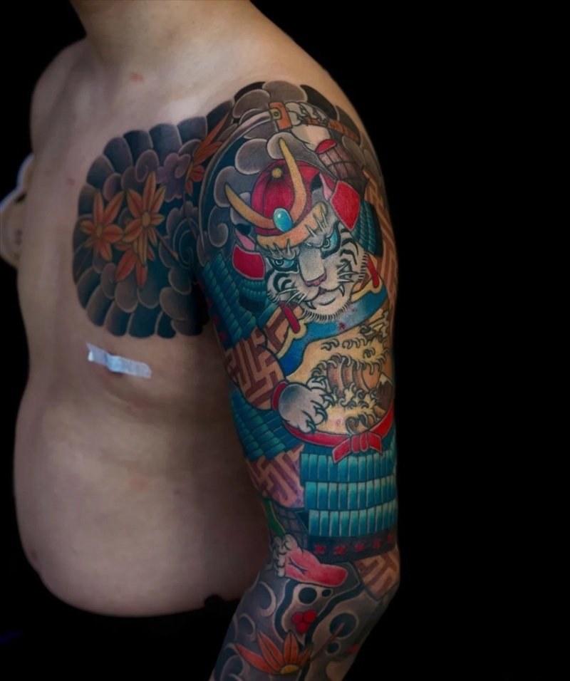 hình xăm samurai nhật cổ 10