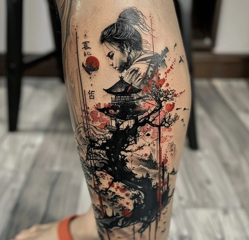 hình xăm samurai nhật cổ 16