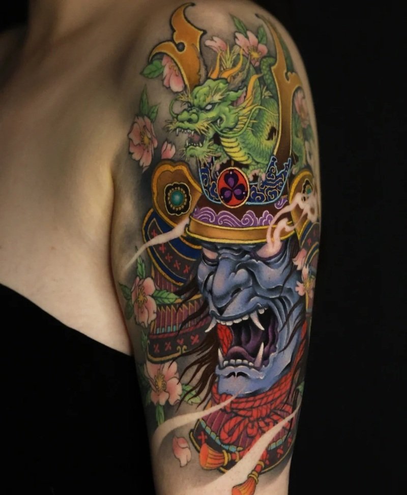 hình xăm samurai nhật cổ 21