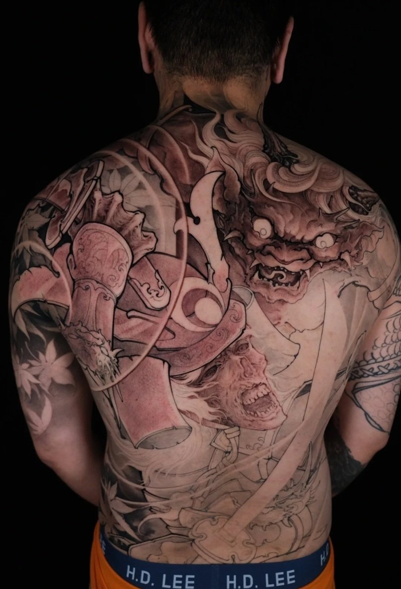 hình xăm samurai nhật cổ 29
