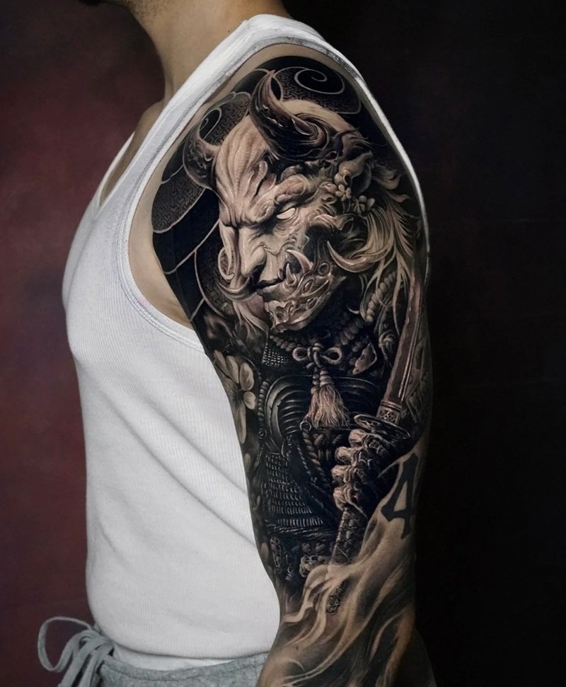 hình xăm samurai nhật cổ 33