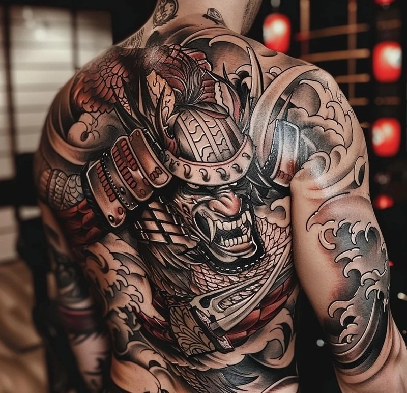 hình xăm samurai nhật cổ 35