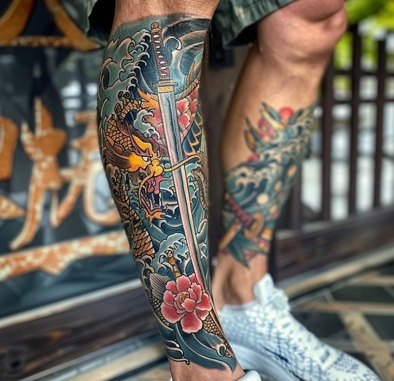 hình xăm samurai nhật cổ 9