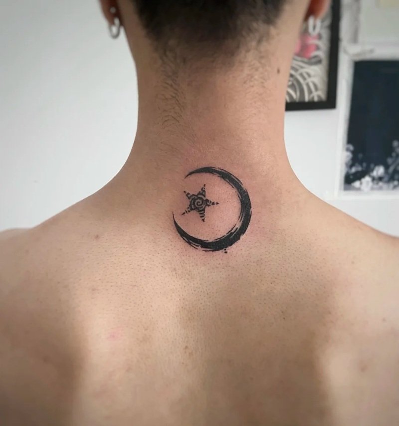 hình xăm sau gáy 23