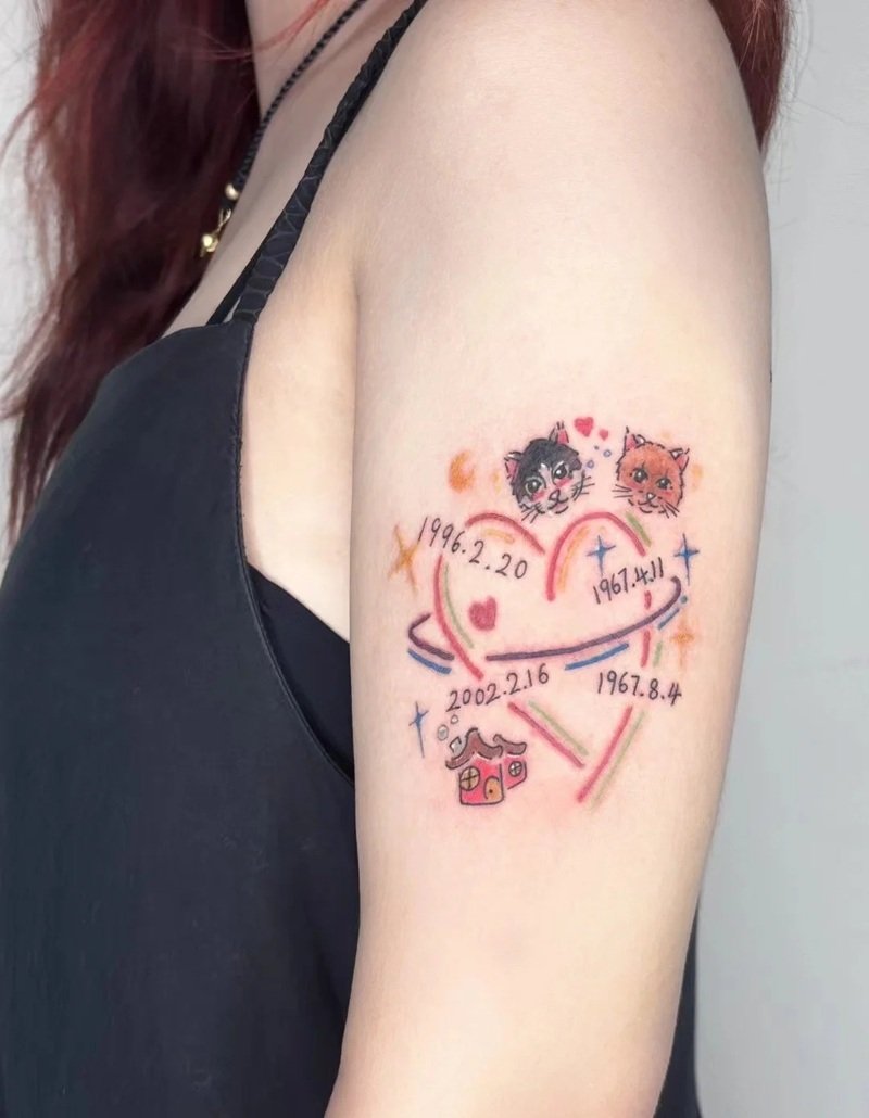 hình xăm trái tim 4