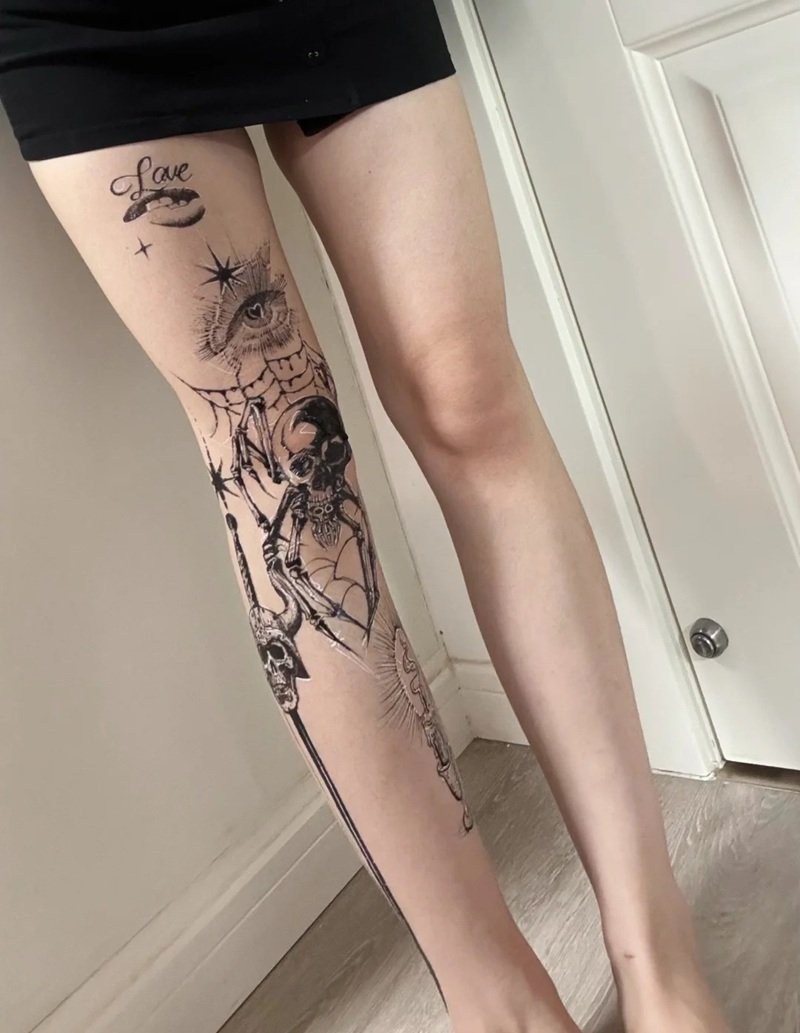 mẫu hình xăm chân nữ 21