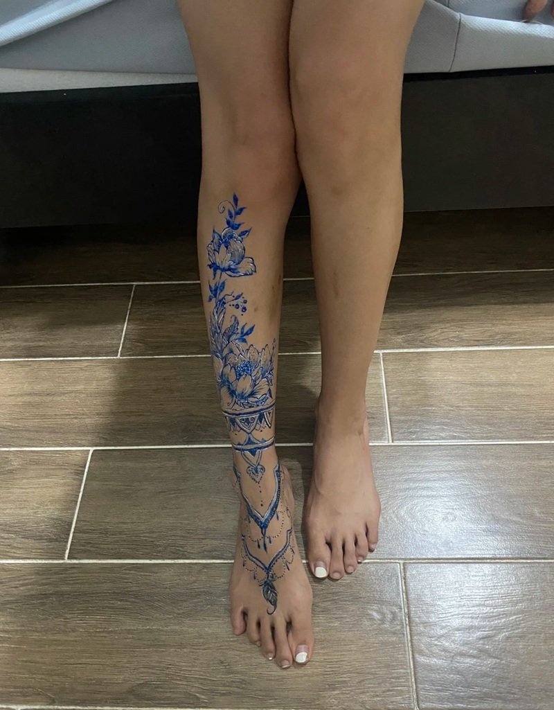 mẫu hình xăm chân nữ 22