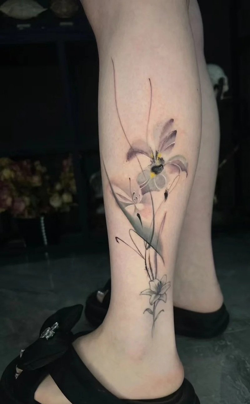 mẫu hình xăm chân nữ 4